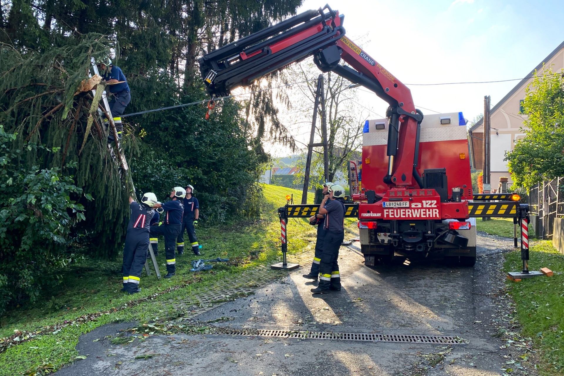 Baum Auf Stromleitung Stadtfeuerwehr Leibnitz